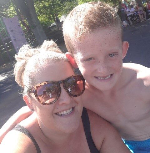 Activities Coordinator, Natalie Smith and her son Olly (9) are 'climbing mountains' to raise funds for the resident's social fund at The Old Vicarage Care Home, Clay Cross.