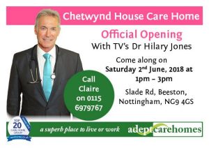 TV Doctor to Officially Open Chetwynd House Care Home