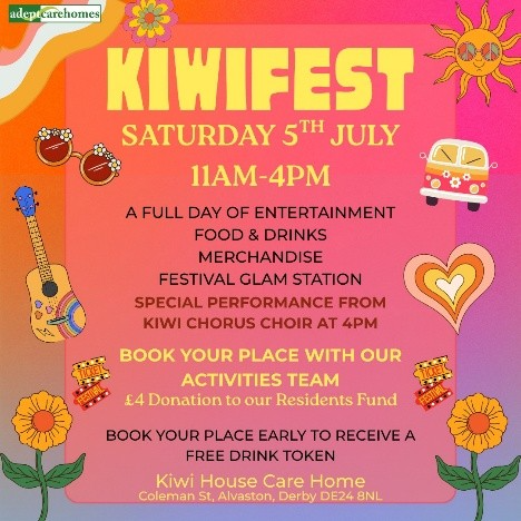 Kiwifest on Saturday 5th July 11am-4pm. A full day of entertainment at Kiwi House