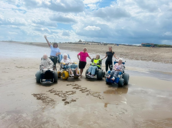 Chetwynd House residents enjoying seaside at Ingoldmells