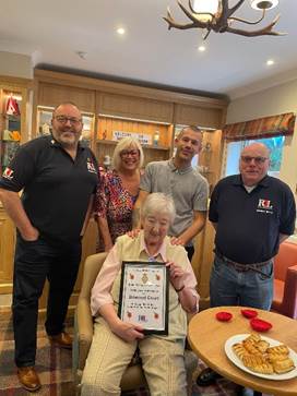 Bowood Court resident June honoured by the Royal British Legion