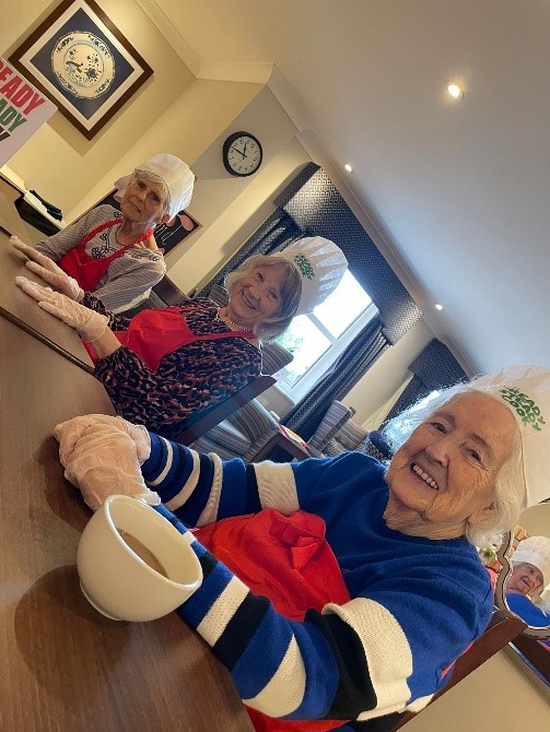 Chetwynd House Residents Baking for Ready Steady Cook Certificate