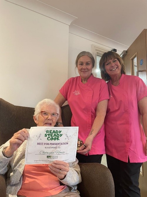 Chetwynd House Resident Awarded with "Best for Presentation" Certificate and Award from Ready Steady Cook Competition