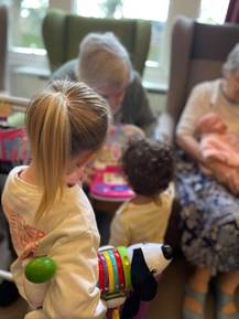 The Old Vicarage residents at their Parents & Tots group