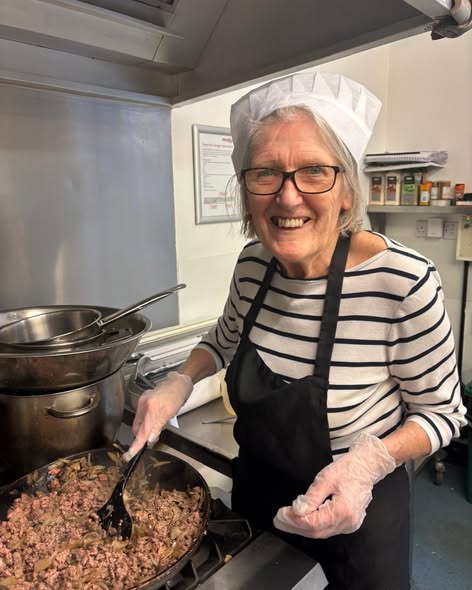 Frances from Douglas Court cooking for the other residents