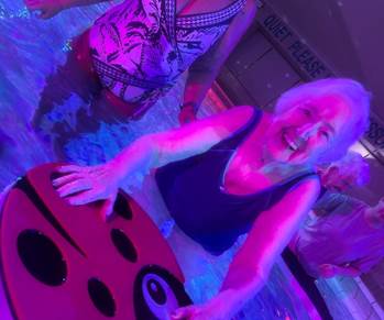 Chetwynd House residents enjoy sensory swimming